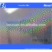 self adhesive transparent holographic film for Cigarette and wine packets